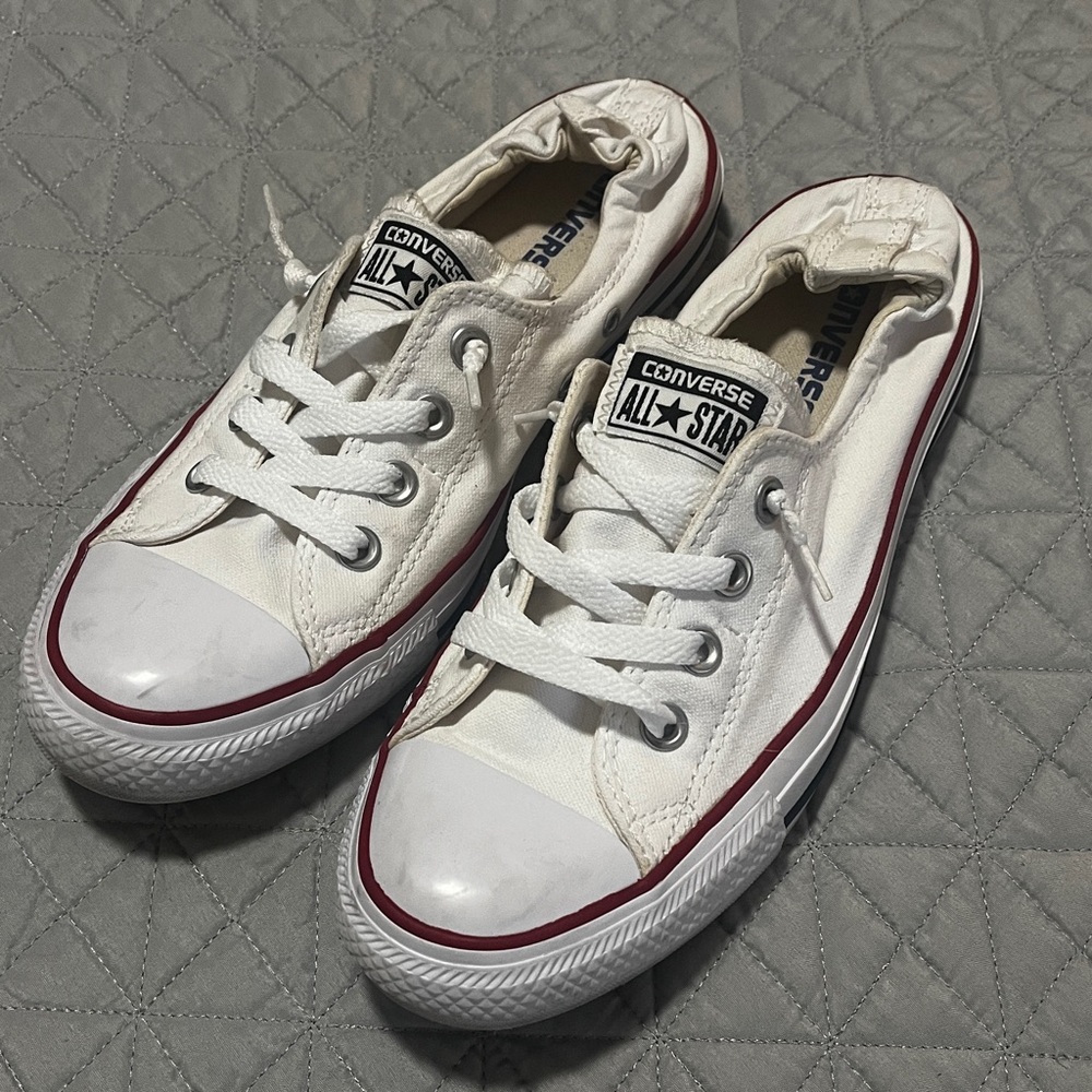 Women’s White Converse Shoreline Low Top Sneakers